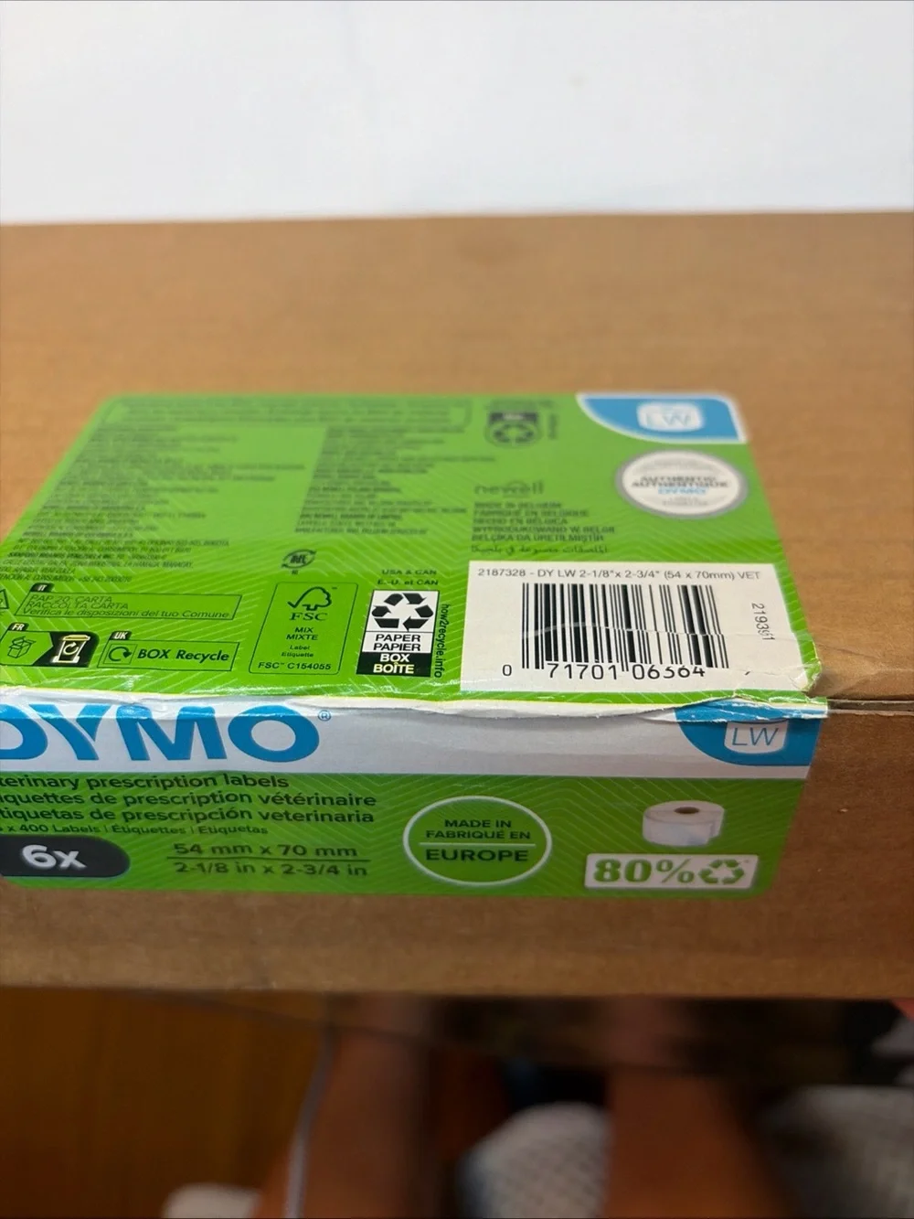 Dymo LabelWriter Veterinary Prescription Labels | 54 mm x 70 mm | 2400 Labels